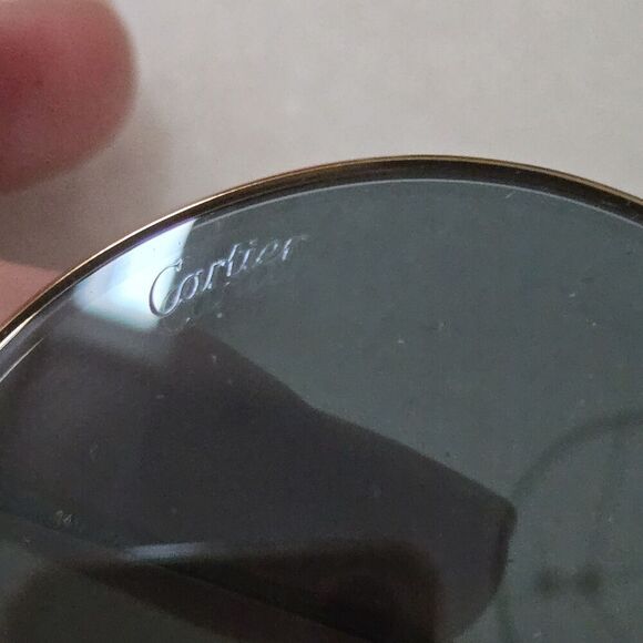 Cartier Round Sunglasses Eyewear Signature C de Cartier CT0156S Gold Auth w/Case main image 4